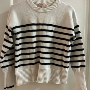 Philosophy white and Black Striped Sweater
